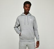 Nike Club Overhead Hoodie - Dark Grey Heather - Size XL