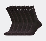 Nike 6 Pack Everyday Cushioned Sock - Black - Size 5-8