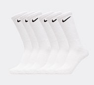 Nike 6 Pack Everyday Cushioned Sock - White - Size 5-8