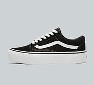 Vans Womens Old Skool Platform Trainer - Black - Size 3