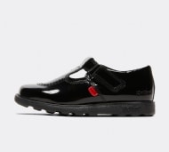 Kickers Infant Fragma T-Bar Patent Shoe - Black - Size 10