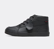 Kickers Junior Tovni Hi Leather Shoe - Black - Size 6