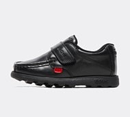 Kickers Infant Fragma 1 Strap Leather Shoe - Black - Size 12