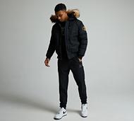 Zavetti Canada Abelli 2.0 Hooded Bomber Jacket - Black - Size S