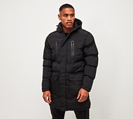 Brave Soul Todd Longline Puffer Jacket - Black - Size L