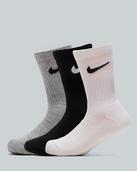 Nike Kids 3 Pack Basic Crew Sock - Multi - Size 6.5-9.5