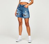 Calvin Klein Jeans Womens Mom Short - Blue - Size 25