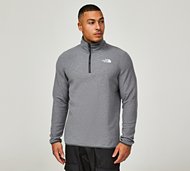 The North Face 100 Glacier Quarter Zip Fleece - Grey - Size XS