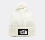 The North Face Logo Box Cuffed Beanie Hat - Beige - Size ONE SIZE