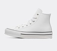 Converse Junior Chuck Taylor All Star Lift EVA Hi Trainer - White - Size 3