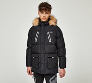 Alpyrex Junior Scopex Puffer Parka Jacket - Black - Size L/B