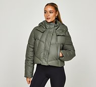 Forena Womens Charlotte Cropped Jacket - Green - Size XS