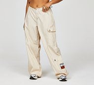 Mercier Womens Original Badge Parachute Pant - Beige - Size L