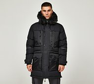 Zavetti Canada Thelicci Puffer Parka Jacket - Black - Size XS