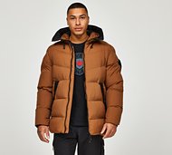 Zavetti Canada Zeoti Puffer Parka Jacket - Brown - Size XS