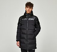 Money Clothing Junior Half Shine Ape Longline Puffer Jacket - Black - Size 14-15Y