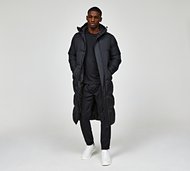 Brave Soul Long Length Puffer Jacket - Black - Size S