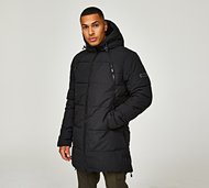 Kings Will Dream Colton Long Puffer Jacket - Black - Size XS