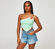 Forena Womens Deedee Bandana Crop Top - Green - Size S