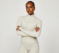 Monterrain Womens Altitude Full Zip Long Sleeve Top - Stone - Size M