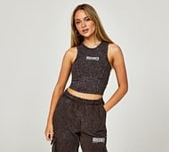 Hoodrich Womens OG Peak Acid Wash Tank Top - Brown - Size XS
