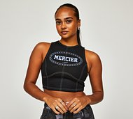 Mercier Womens Maison Stitch Corset Crop Top - Black - Size XL