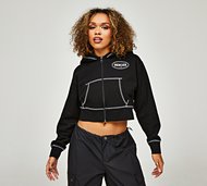 Mercier Maison Overstitch Oversize Full Zip Hoodie - Black - Size XL