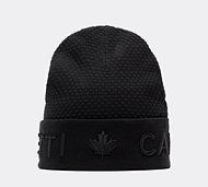 Zavetti Canada Tonal Embroidery Favelli Knitted Beanie - Black - Size ONE SIZE