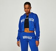 Hoodrich Womens Depth Full Zip Crop Hoodie - Blue - Size M