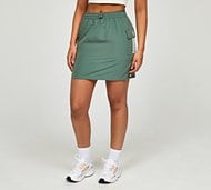adidas Originals Womens 3-Stripe Cargo Skirt - Green - Size XS