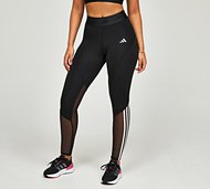 adidas Womens Hyperglam Mesh Legging - Black - Size XS