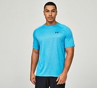 Under Armour UA Tech Textured Short Sleeved T-Shirt - Blue - Size XL