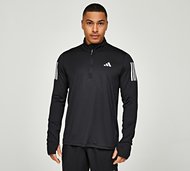 adidas Own The Run Half Zipped T-Shirt - Black - Size S