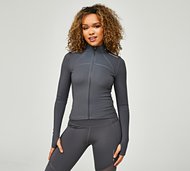 Monterrain Womens Altitude Full Zip Long Sleeve Top - Grey - Size XL