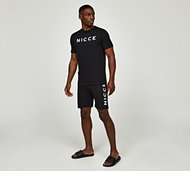 Nicce Rowan T-Shirt and Short Set - Black - Size XS