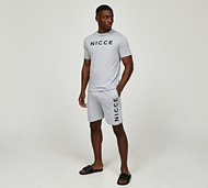 Nicce Rowan T-Shirt and Short Set - Grey - Size S