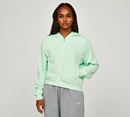 Nike Womens Chill Terry Full Zip Hoodie - Green - Size L