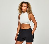 Nike Womens Chill Knit Rib Crop Tank - Beige - Size XS