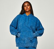 Jordan Womens Flight Washed Fleece Hoodie - Blue - Size S