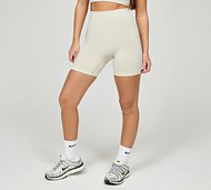 Forena Womens Seamless Hi-Waisted 5 Inch Short - Beige - Size XS/S