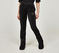 Juicy Couture Girls Diamante Velour Bootcut Pant - Black - Size M/G