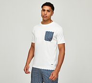 Belier Illusion Print Pocket T-Shirt - White - Size 2XL