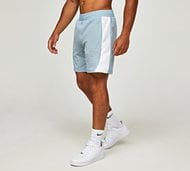 Mercier Contrast Badge Woven Short - Blue - Size XS
