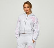 Mercier Womens OG Badge Piping Full Zip Hoodie - Grey - Size XL