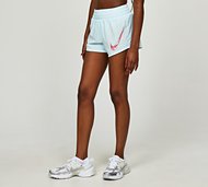 Nike Womens One Swoosh Mid-Rise Short - Blue - Size S
