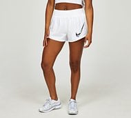 Nike Womens One Swoosh Mid-Rise Short - White - Size S