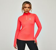 Montirex Womens Draft Quarter Zip T-Shirt - Pink - Size XS