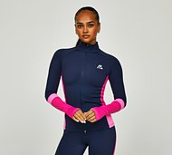 Montirex Womens Power Panelled 2.0 Full Zip Top - Navy - Size XS