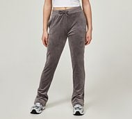 Juicy Couture Girls Diamante Velour Bootcut Pant - Grey - Size M/G