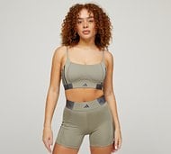 adidas Womens Hyperglam Bralette - Green - Size S